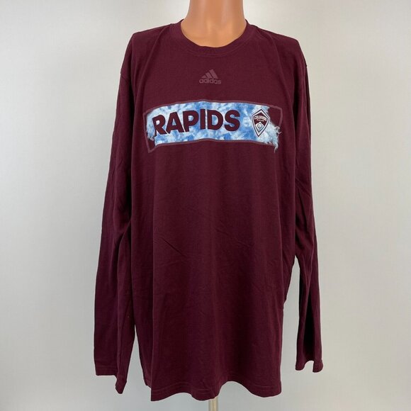 Adidas Colorado Rapids Performance Clima Lite T Shirt MLS Soccer Red Size 2XL - Picture 2 of 5